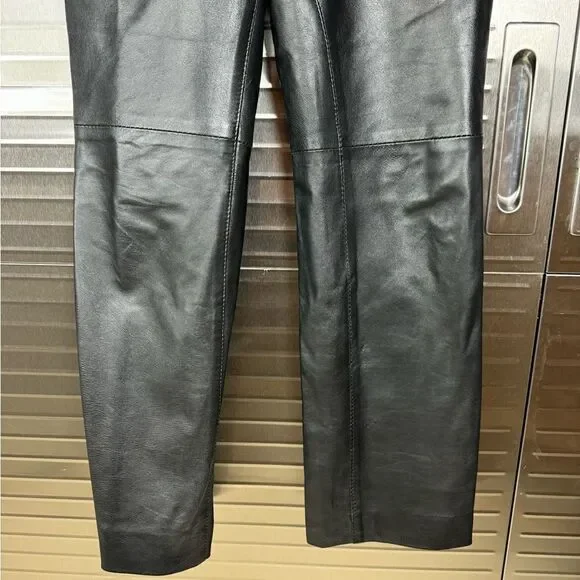 Maybe.com Argentina Black Genuine Leather Pants 6 - Picture 7 of 10